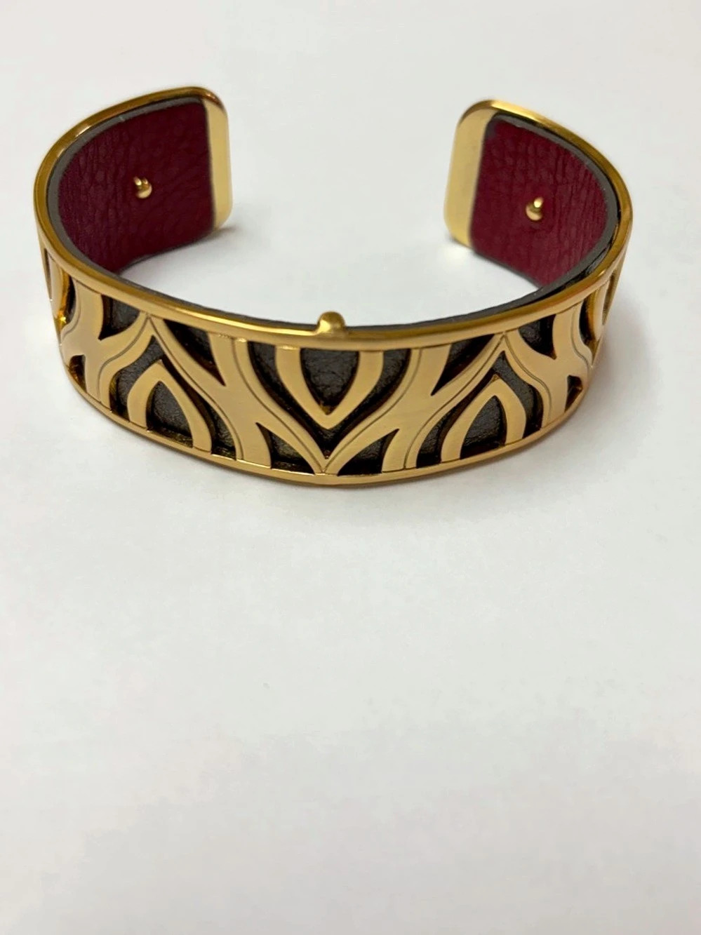 Brighton Christo Cuff Bracelet Gold Red